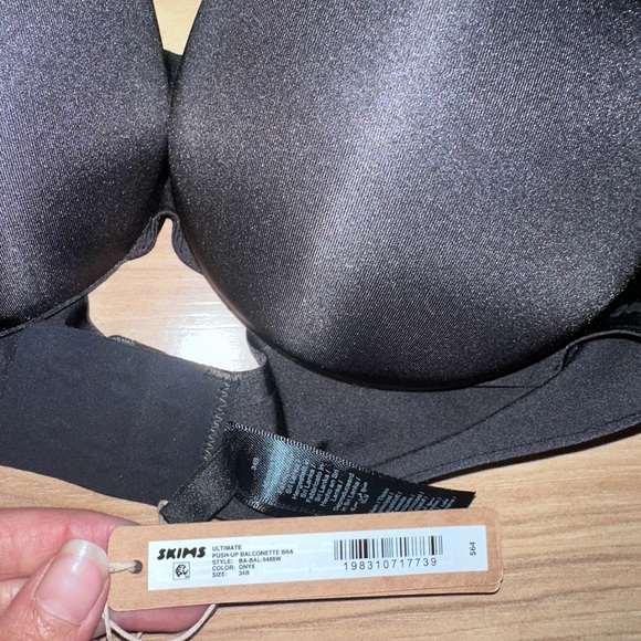 SKIMS Balconette Push Up Bra 34B in Onyx - NWT - ICONIC!! - Picture 2 of 6